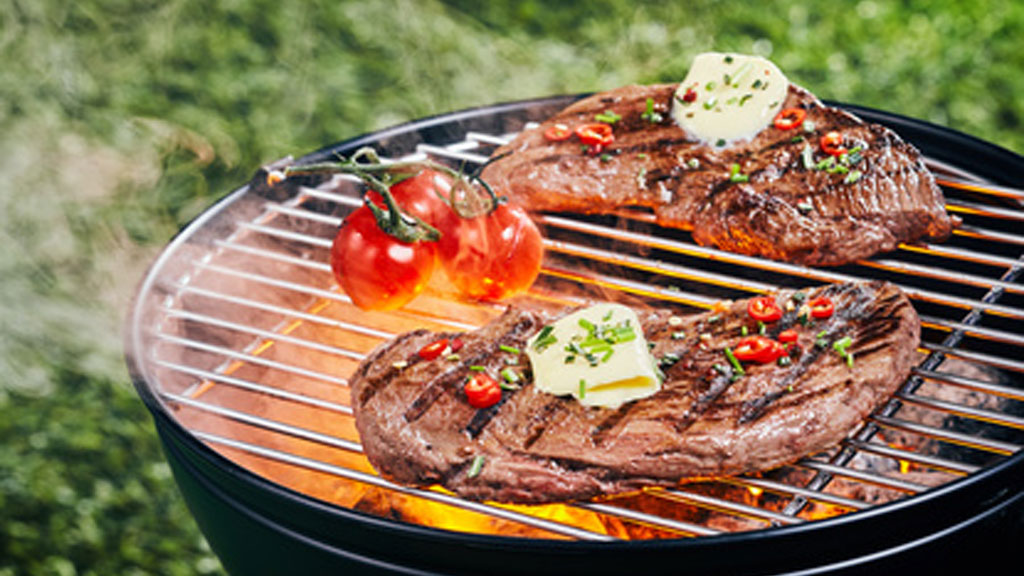 Fleisch mit optimalem Abstand zur Glut