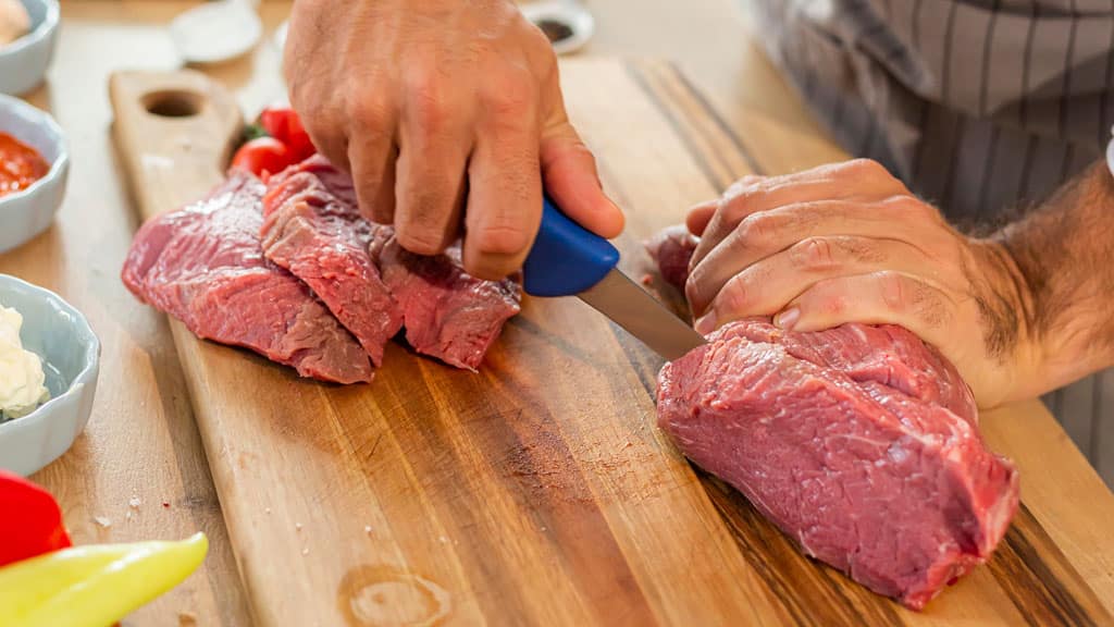 Grillbrett beim Grillen