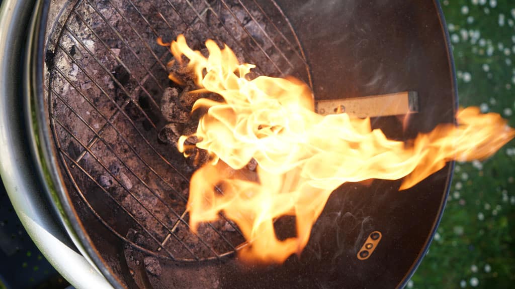 Selbst gebauter Schwenkgrill