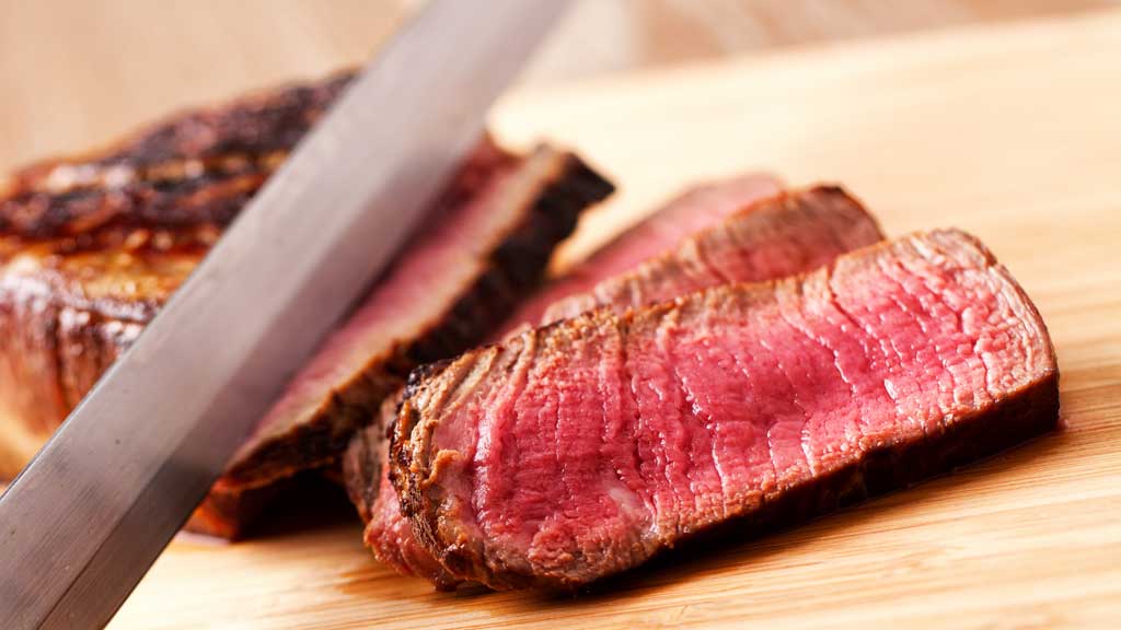 Steak medium gegrillt