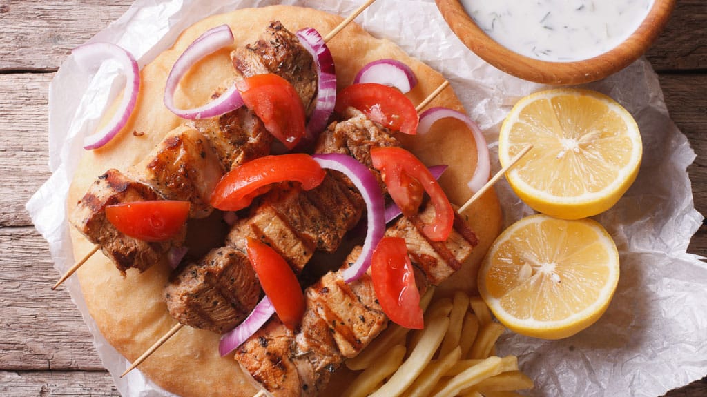Gyros am Spieß