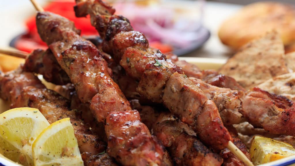 Souvlaki vom Grill