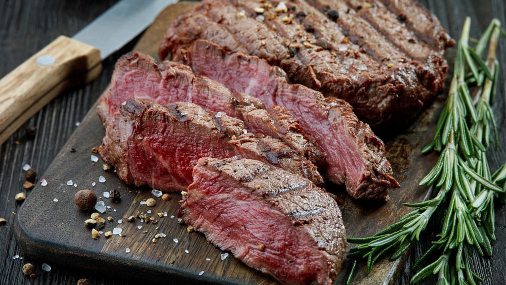 Steak medium gegrillt