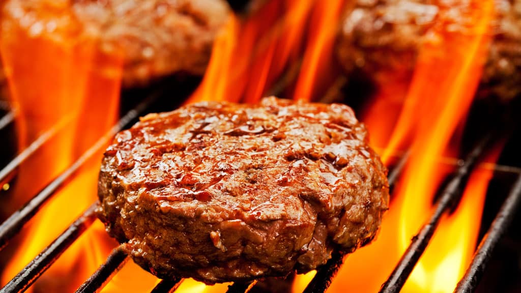 Burger Patty am Grill