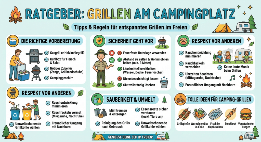 Infografik Grillen am Campingplatz