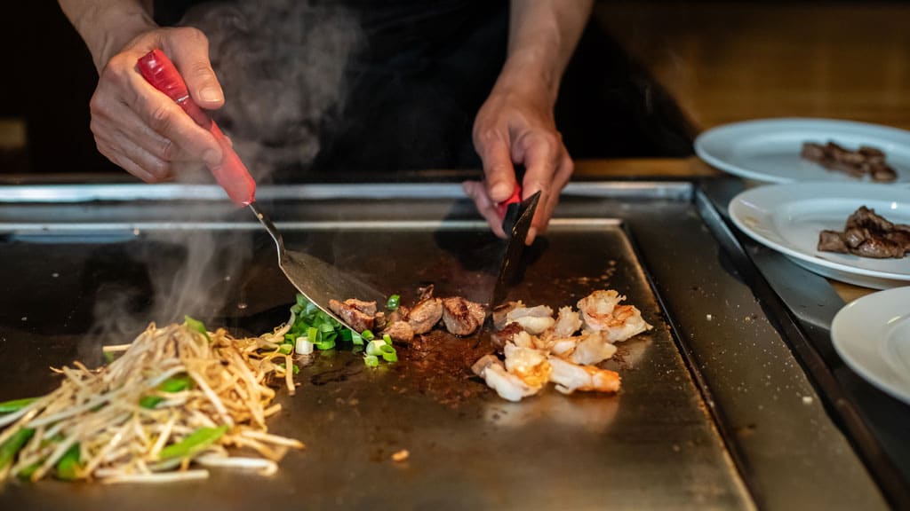 Gut gereinigter Teppanyaki Grill